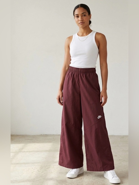 Nike Pants - Nike Womens Burgundy Crush Wide Leg Track Pants Size XS NWT $90 IH8508-652 NWT